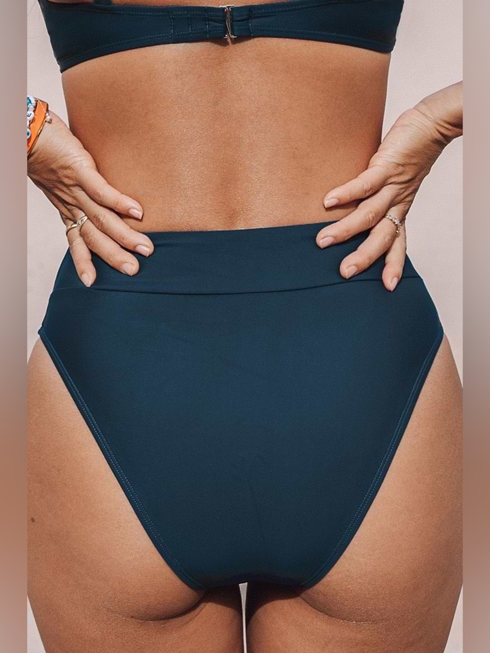 CupShe Banded High Waisted Navy Bikini Bottom
